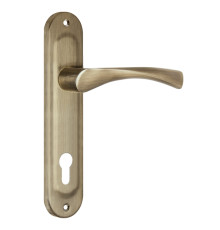 Ручка Punto (Пунто) на планке HANDLE90.CRONA.18-85 (P90 8518 CRONA) AB бронза 