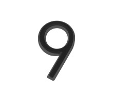 Цифра Fuaro (Фуаро) &quot 9&quot самоклеящаяся ABS (50х37) (FUARO) BL черный 