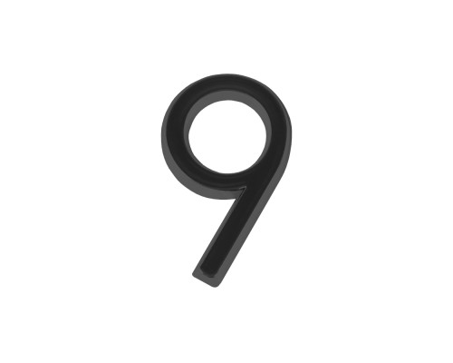 Цифра Fuaro (Фуаро) &quot 9&quot самоклеящаяся ABS (50х37) (FUARO) BL черный