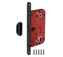 Корпус Fuaro (Фуаро) врезного замка MAGNM85C-50/BL INOX BL-24 черный (блистер) 