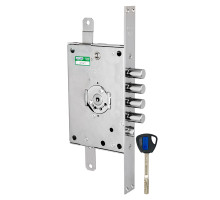 Замок Mottura (Моттура) врезной сувальдный с защёлкой 3D KEY 3D.771 D (правый), ключ 40 мм 