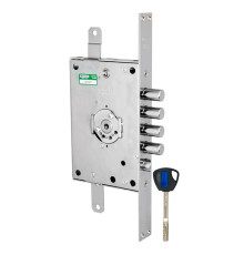 Замок Mottura (Моттура) врезной сувальдный с защёлкой 3D KEY 3D.771 D (правый), ключ 40 мм 