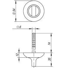 Ручка Fuaro (Фуаро) поворотная BKW6.R.AR54 (BKW6 AR) SN/CP-3 матовый никель/хром 