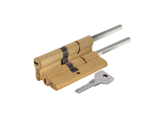 Цилиндровый механизм Cisa (Чиза) под вертушку (дл. шток) ASIX OE307-87.00 (90 мм/55+10+25), ЛАТУНЬ