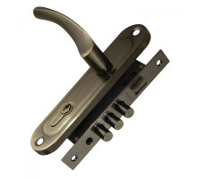 Замок Punto (Пунто) цилиндровый в комплекте с ручкой LOCKSET15.CRONA.4061-3 (KIT P15 4061/3 CRONA) AB бронза 