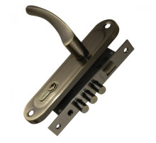 Замок Punto (Пунто) цилиндровый в комплекте с ручкой LOCKSET15.CRONA.4061-3 (KIT P15 4061/3 CRONA) AB бронза 