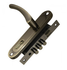 Замок Punto (Пунто) цилиндровый в комплекте с ручкой LOCKSET15.CRONA.4061-3 (KIT P15 4061/3 CRONA) AB бронза 