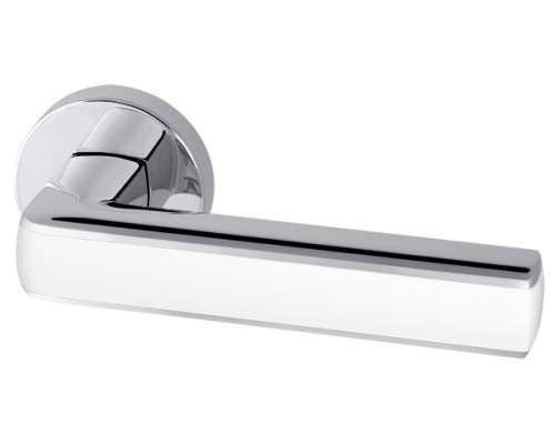 Ручка Armadillo (Армадилло) раздельная R.URB52.CUBE (CUBE URB3) CP/White-14 хром/белый