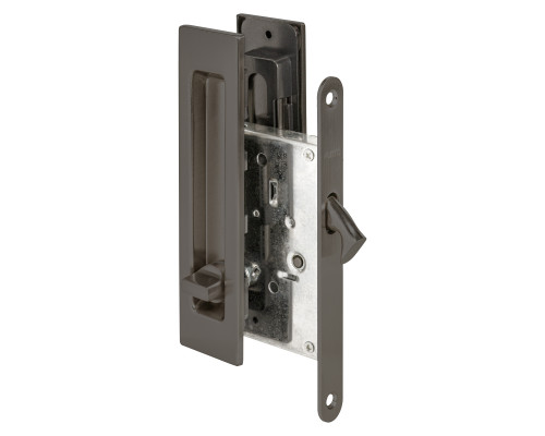 Защелка Punto (Пунто) с ручками для раздвижных дверей SH.SLQ152.011 (Soft LINE SLQ-011) GR графит