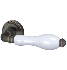 Ручка Armadillo (Армадилло) раздельная R.CL55.Silvia (Silvia CL1) ABL-18/WP-109 темная медь/бел.фарфор 