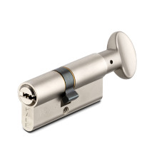 Цилиндровый механизм Kale kilit (Кале килит) с вертушкой 164 SM/90 (35+10+45) mm никель 5 кл. 