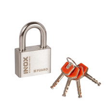 Замок Fuaro (Фуаро) навесной PL-INOX FORCE IF-50 4 key (дисковый ключ) 