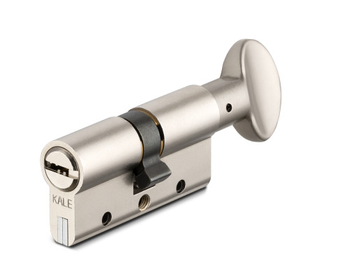 Цилиндровый механизм Kale kilit (Кале килит) с вертушкой 164 DBM-E/80 (35+10+35) mm никель 5 кл.