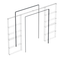 Комплект Armadillo (Армадилло) для обрамления пенала для двухстворчатой двери SLD.Comfort-PENAL frame 1800/2900 BL 