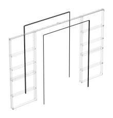 Комплект Armadillo (Армадилло) для обрамления пенала для двухстворчатой двери SLD.Comfort-PENAL frame 1800/2900 BL 