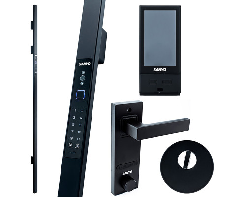 Электронный замок Sanyo D700 Usmart Go DM70 с WiFi, ручка скоба 1800 мм, черный