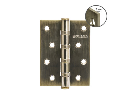 Петля Fuaro (Фуаро) универсальная HEAVY IN4400U AB (бронза) 100х75х3 мм