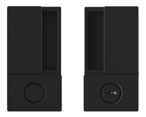 B30002.02.93 AGB (АГБ) Ручка WAVE под WC (черный), для раздвижных дверей