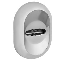 Накладка Fuaro (Фуаро) на сувальдный замок ESC.S-auto/CRE/OV.13 (ESC-13S) с автомат. шторками CP хром 