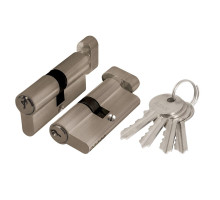 Цилиндровый Ajax (Аякс) механизм (AX102/60) AX1002Knob60 (25+10+25)/HD AB бронза 4Key с вертушкой 