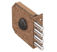 Замок Elbor (Эльбор) накладной Базальт 1.05.51.МА никель, сув., 4 риг., медный антик /32759/ 