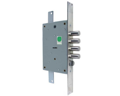 Замок Guardian (Гардиан) врезной сувальдный с защёлкой ЗВ 21.12 Т с тягами, 5 кл. (длинный кл. 54 мм) /123:96/