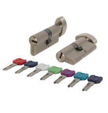 Цилиндровый Punto (Пунто) механизм MaxPro7002Knob80mm(35+10+35) SN никель 7key с вертушкой 