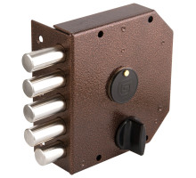 Замок Guardian (Гардиан) накладной ЗВ 20.05 левый (5 кл. ЗК.503Н-02) ЗД без ответной планки. /120:501/ 