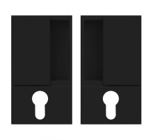 B30003.00.93 AGB (АГБ) Ручка WAVE под цилиндр (черный), для распашных дверей 