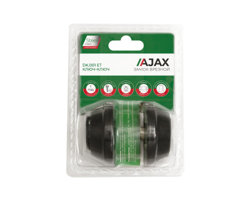 Замок Ajax (Аякс) врезной DK.001 ET BL черный