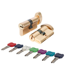 Цилиндровый Punto (Пунто) механизм MaxPro7002Knob52mm(21+10+21) SSG сатин.золото 7key с вертушкой 