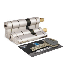 Цилиндровый механизм Mottura (Моттура) под вертушку C55F464601C5 (92 мм/41+10+41), МАТ.НИКЕЛЬ 