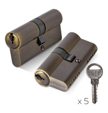 Цилиндровый Fuaro (Фуаро) механизм (100 ZA/70) 1000ZAKey70(30+10+30) AB бронза 5Key 