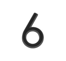 Цифра Fuaro (Фуаро) &quot 6&quot самоклеящаяся ABS (50х37) (FUARO) BL черный 