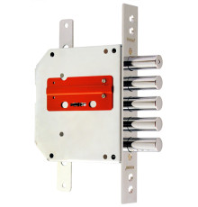 Замок Border (Бордер) врезной сувальдный ЗВ8-6 ЛК5Т/15 с тягами (лев.) , 5 кл. /72221/ 