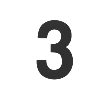 Цифра Fuaro (Фуаро) &quot 3&quot самоклеящаяся SS304 (50х30) (FUARO) BL черный 