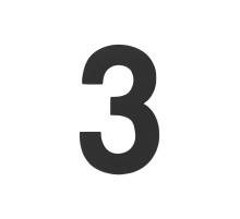 Цифра Fuaro (Фуаро) &quot 3&quot самоклеящаяся SS304 (50х30) (FUARO) BL черный 