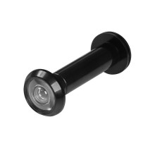 Глазок Ajax (Аякс) дверной, оптика пластик DV-4/70-125 BL черный (кратно коробке 30 шт) 