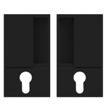 B30003.01.93 AGB (АГБ) Ручка WAVE под цилиндр (черный), для раздвижных дверей 