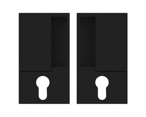 B30003.01.93 AGB (АГБ) Ручка WAVE под цилиндр (черный), для раздвижных дверей