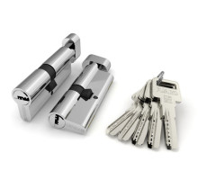 Цилиндровый Fuaro (Фуаро) механизм (R602/80) R6002Knob80(35+10+35) CP хром 5Key с вертушкой 