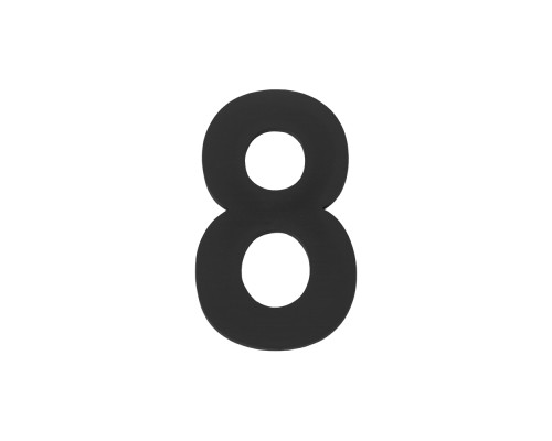 Цифра Fuaro (Фуаро) &quot 8&quot самоклеящаяся SS304 (50х30) (FUARO) BL черный