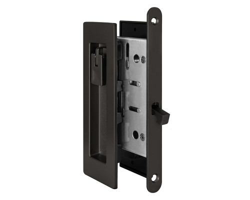 Защелка Armadillo (Армадилло) с ручками для раздвижных дверей SH.URB153.KIT011-BK (SH011 URB) BPVD-77 вороненый никель