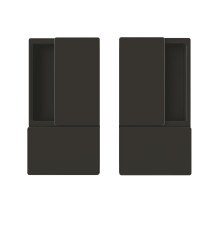 B30000.01.93 AGB (АГБ) Ручка WAVE без запирания (черный), для раздвижных дверей ПОДХОДИТ К TOUCH 