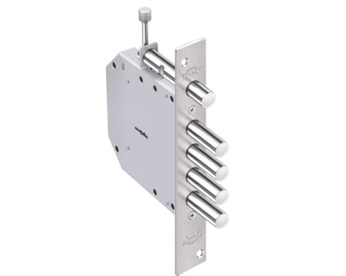 Замок Elbor (Эльбор) врезной сувальдный с задвижкой Базальт 1.05.02, 5 кл. /00396/