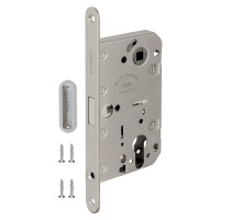 Замок Armadillo (Армадилло) межкомнатный магнитный под цилиндр с ответной планкой GRAVITY G02.196.50.85 SN мат никель 