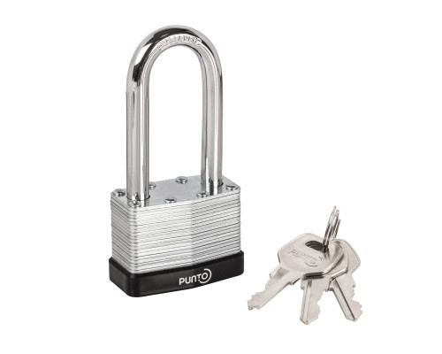 Замок Punto (Пунто) навесной PK-6550L 3 key англ. длиная дужка