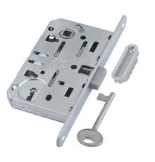 B06101.50.34.640 AGB (АГБ) Корпус врезного замка под кл.. (мат. хром) MEDIANA POLARIS с отв. планкой (скин) 