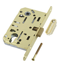 B06103.50.03.640 AGB (АГБ) Корпус врезного замка магнитный под цил. (латунь) MEDIANA POLARIS с отв. пл. (скин) 