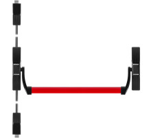 Ручка-штанга Fuaro (Фуаро) нажимная AP.1700C push-bar (ANTI-PANIC 1700С) с тягами для двухстворчатых дверей 